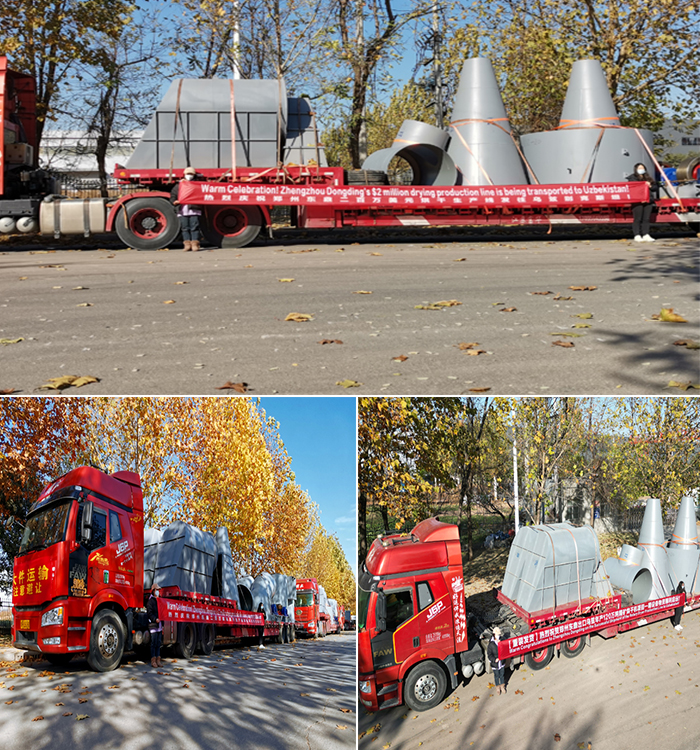 精矿烘干机配套设备装车发货 精矿烘干机配套设备装车发货