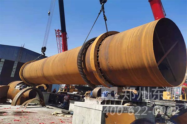 山西朔州煤泥烘干机安装现场