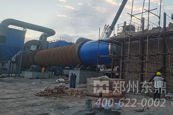 山西运城大型煤泥烘干机项目安装现场实拍图